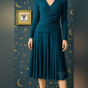 Tiffany Teal Jersey Skirt By: Joseph Ribkoff